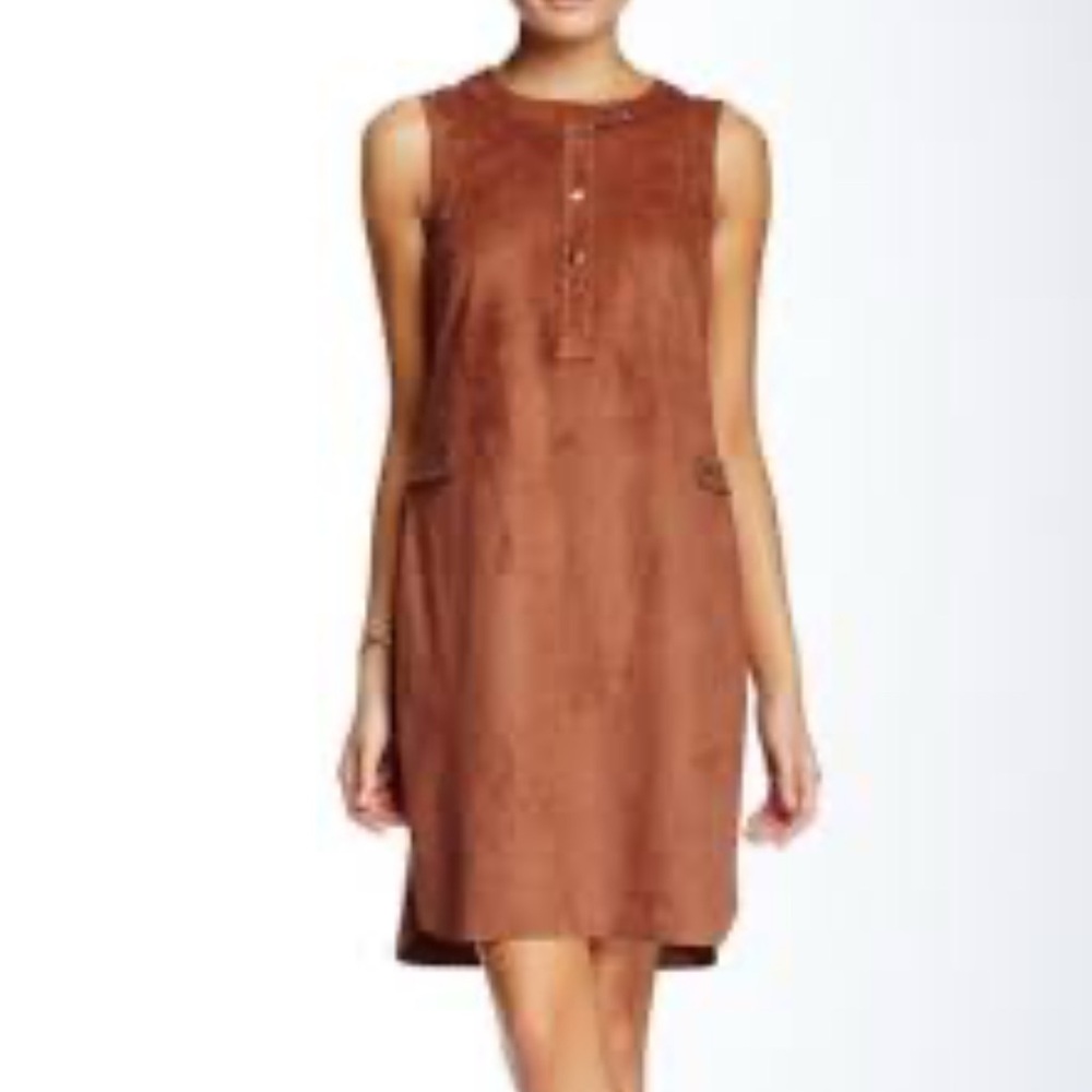 1.State Faux Suede Jumper- Size Small